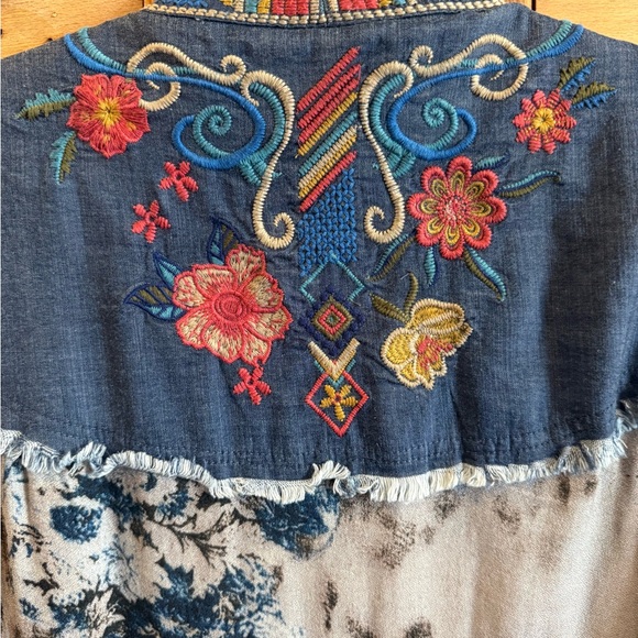 John Mark Multicolor Embroidered Jacket - Picture 5 of 7